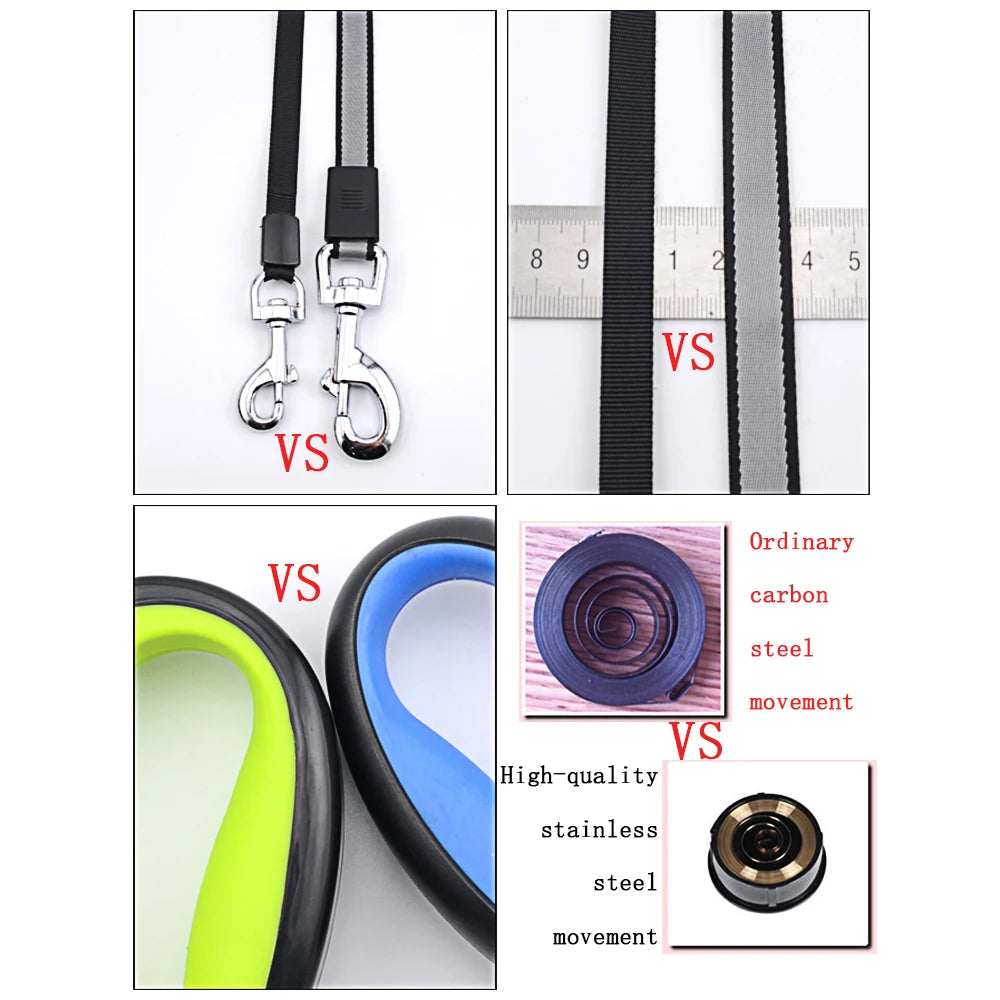 Bicolour Retractable Dog Leash for Large Breeds and Pets