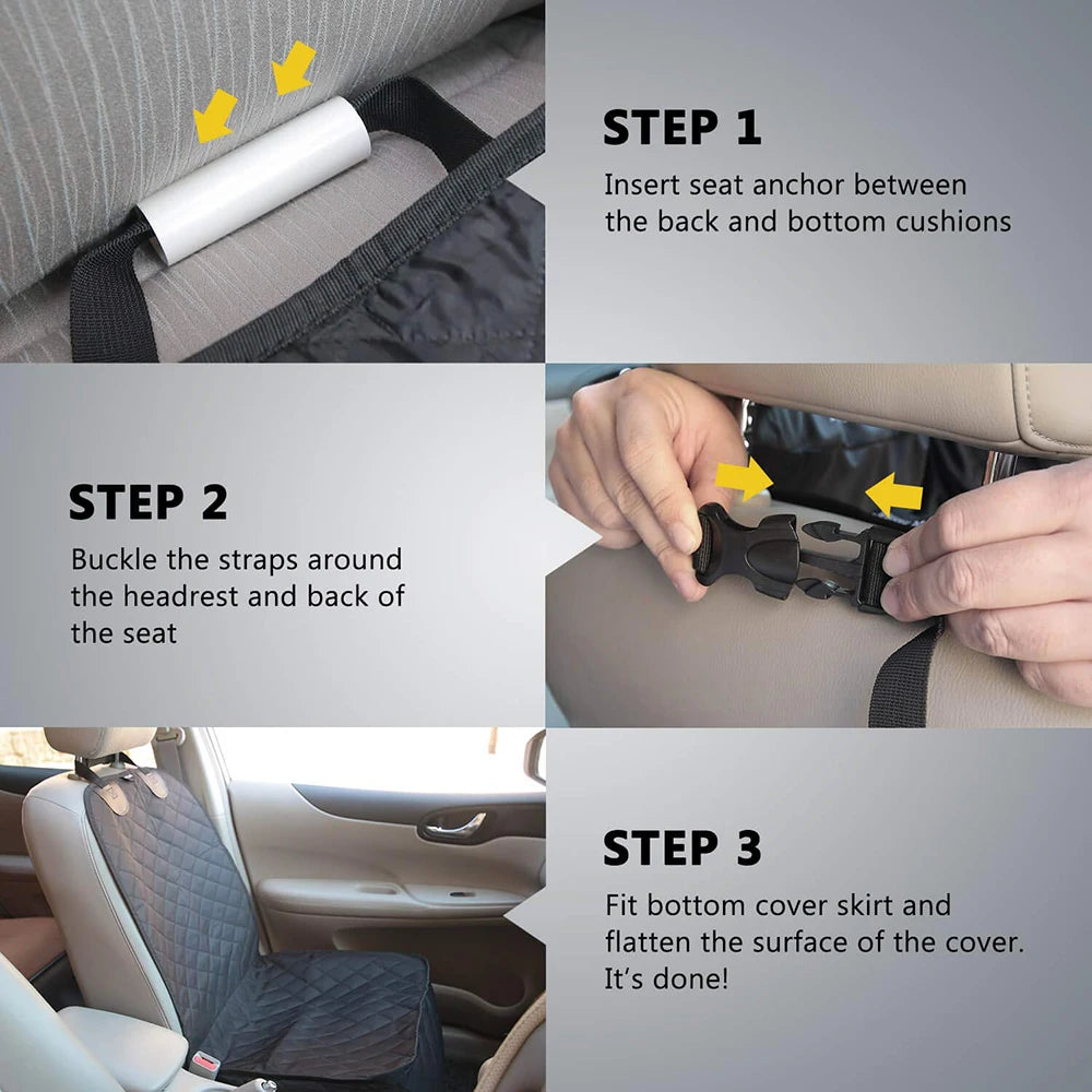 Waterproof Dog Car Seat Cover for Cars Trucks and SUVs