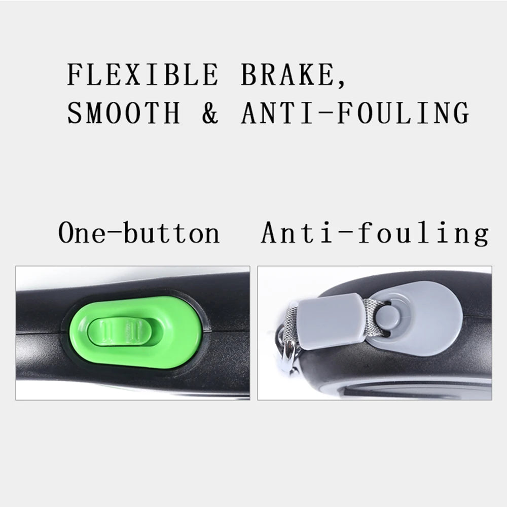 Bicolour Retractable Dog Leash for Large Breeds and Pets