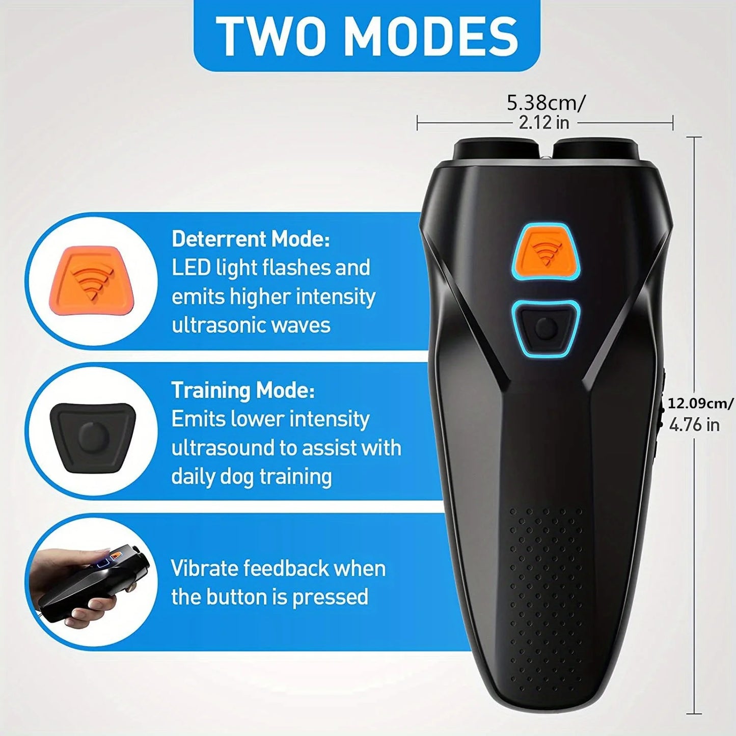 Ultrasonic Dual Sensor Anti Barking Training Device