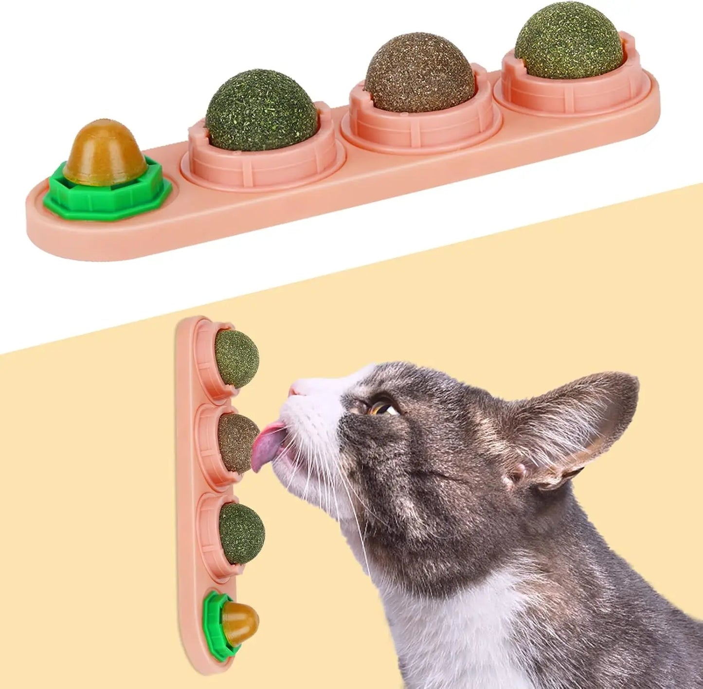 Natural Cat Bite Ball Toy Set for Playful Kittens