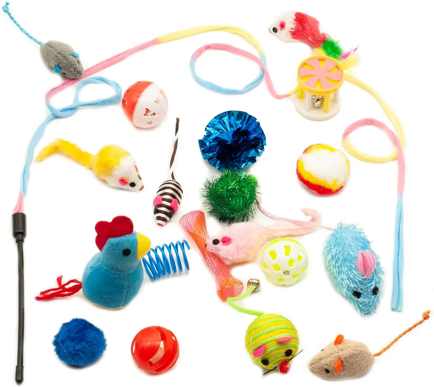 Fashionable Cat Toys 20 Piece Set for Playful Felines