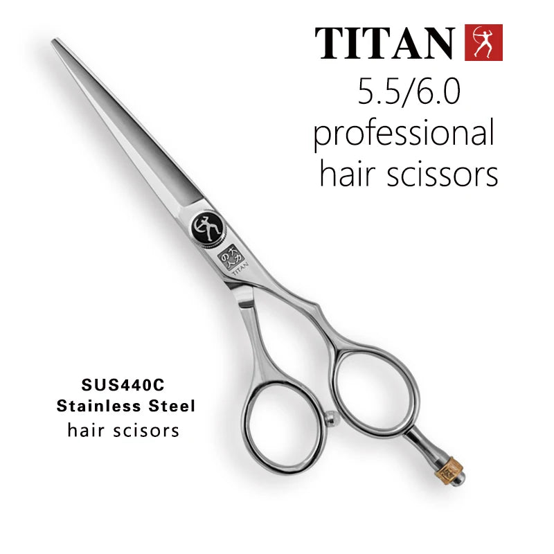 Titan Professional Hair Scissors 5.5 Inch and 6 Inch Thinning Scissors Japan 440C Stainless Steel