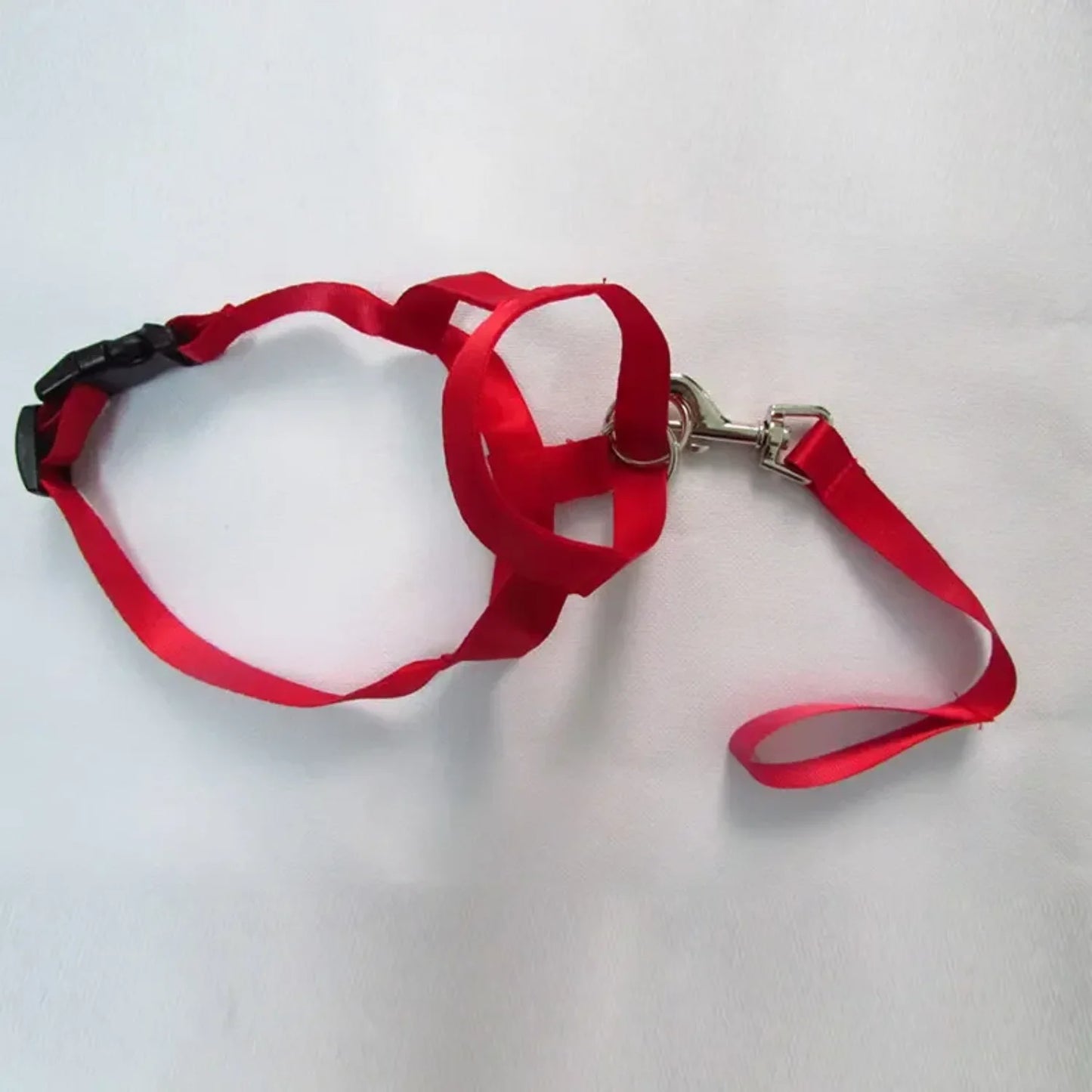 Adjustable Nylon Dog Muzzle Training Collar with Leash