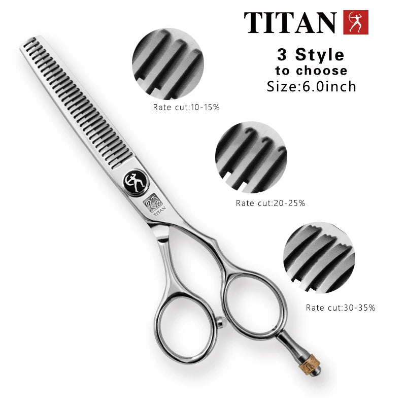 Titan Professional Hair Scissors 5.5 Inch and 6 Inch Thinning Scissors Japan 440C Stainless Steel