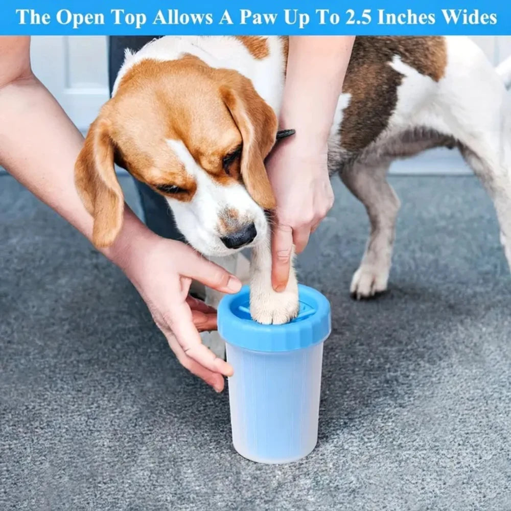 Portable Dog Paw Washer with Stainless Steel and Rubber Materials