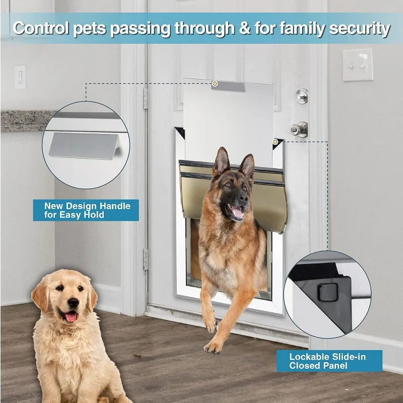 Extra Large Dog Door Telescoping Tunnel Energy Efficient