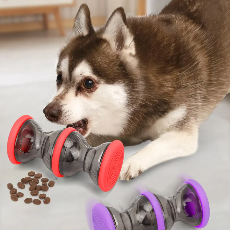 Pet Leaky Food Toy Puzzle Training for Dogs Chew Toy Silicone Plastic Red Green
