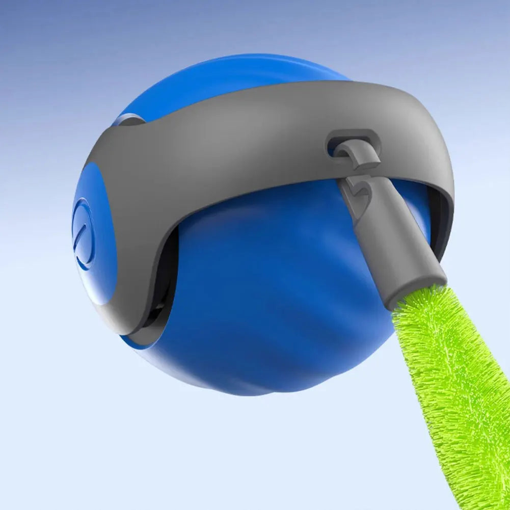 Automatic Moving Cat Toy Ball USB Rechargeable Interactive Cat Toy with Two Speed Adjustment and Replacement Tail