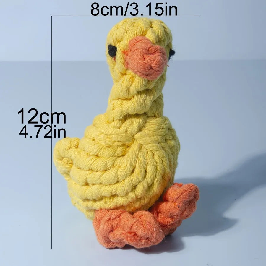Duck Shaped Pet Knot Toy for Dogs and Cats