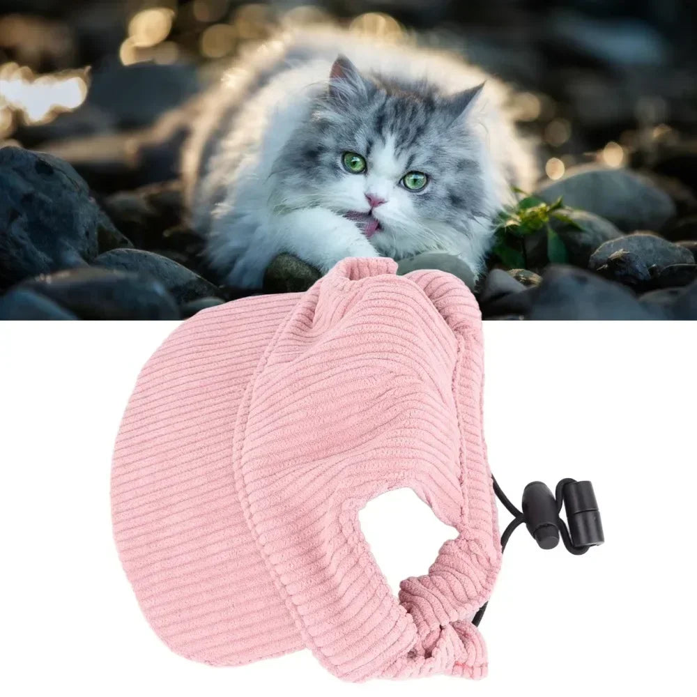 Summer Pet Sun Hat Adjustable Corduroy Casual for Dogs and Cats