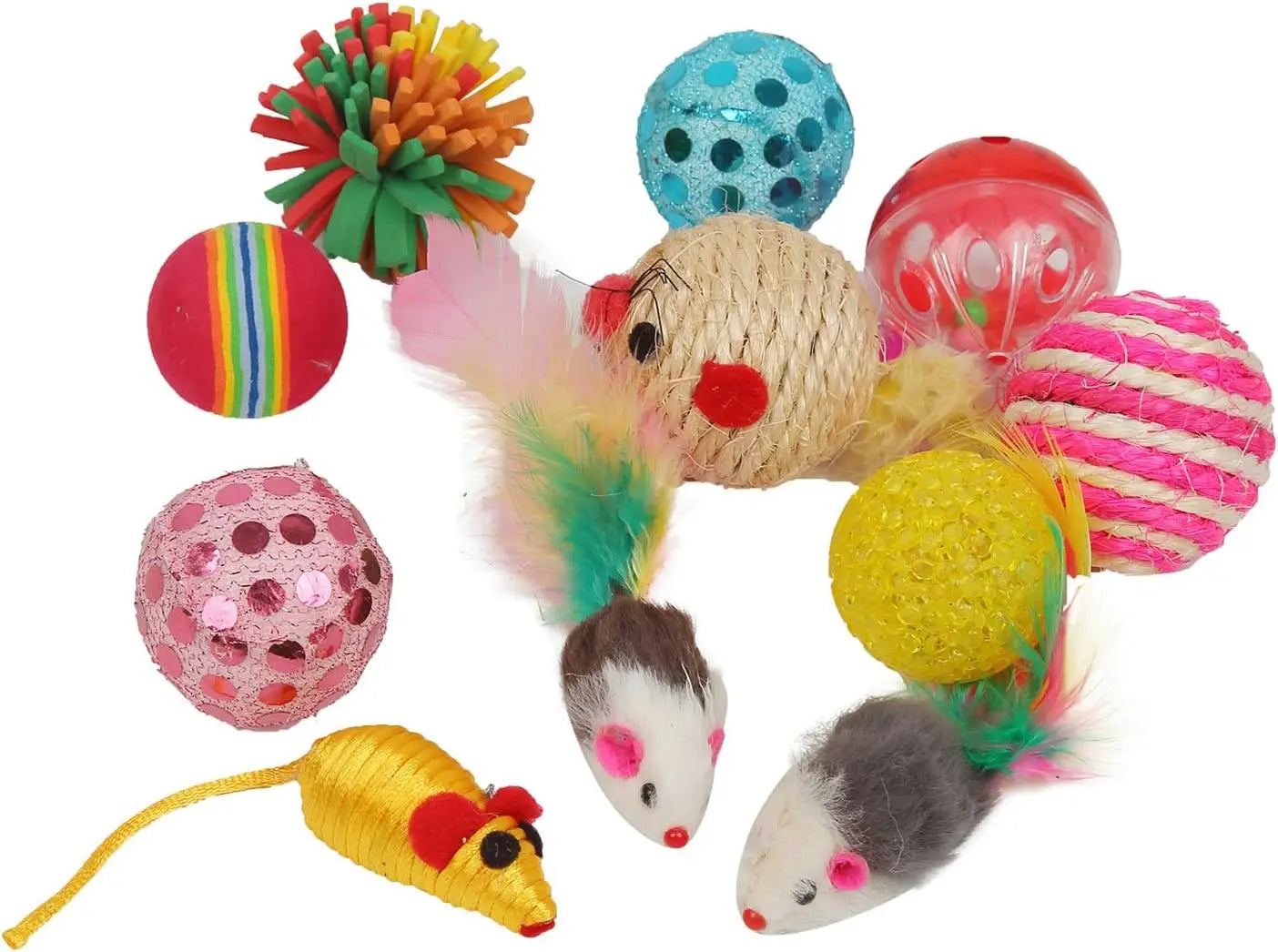 Fashionable Cat Toys 20 Piece Set for Playful Felines