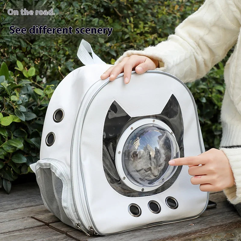 Space Capsule Pet Backpack with 360 Degree View for Cats