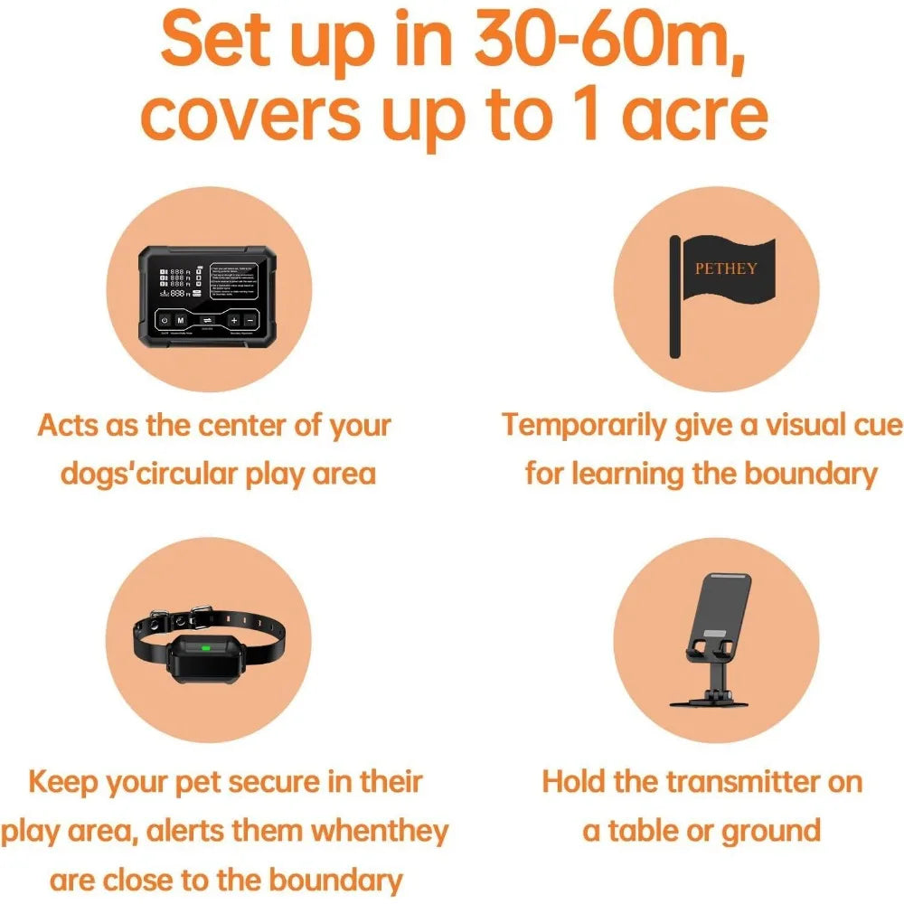 Wireless Dog Fence System for Indoor and Outdoor Use with Advanced Radar Technology