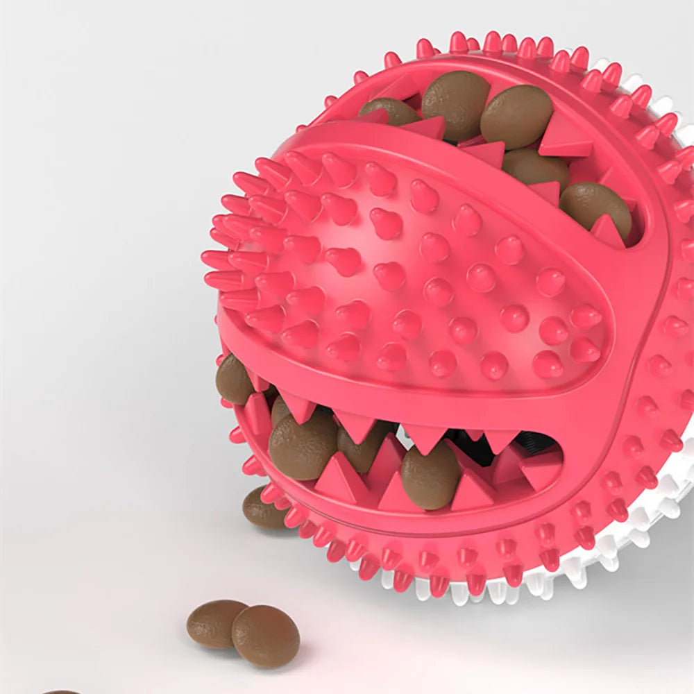 Interactive Dog Ball Toy With Suction Cup For Chewing And Tugging
