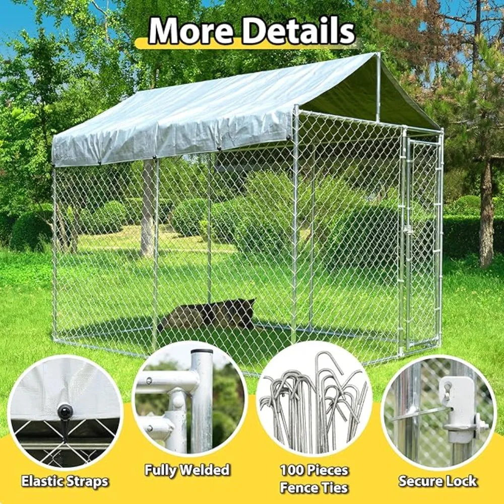 Large Dog Playpen Outdoor Heavy Duty Metal Dog Kennel