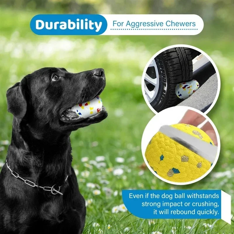 Vibrant Dog Game Balls for Medium to Large Dogs 2 Pack