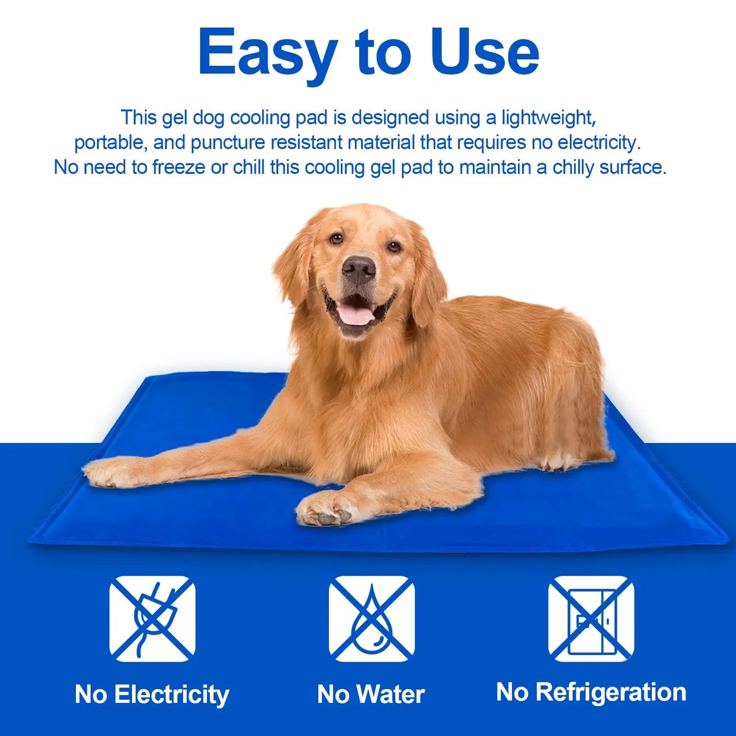 Pressure Activated Dog Cooling Pad for Instant Comfort and Relief