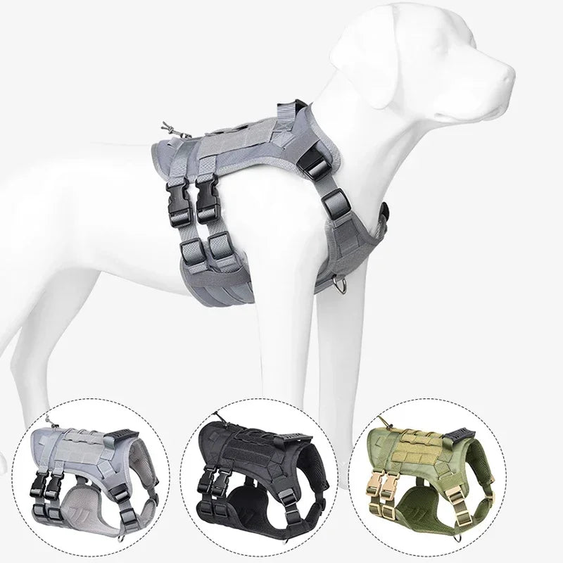 Adjustable Tactical Dog Harness for Medium Large Dogs