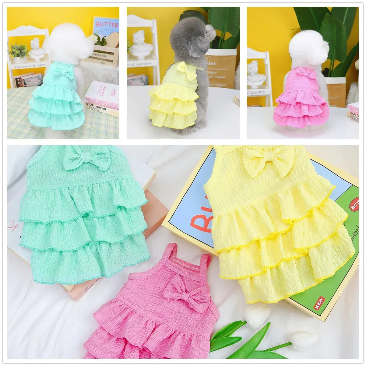 Spring Princess Pet Clothes for Small to Medium Cats and Dogs