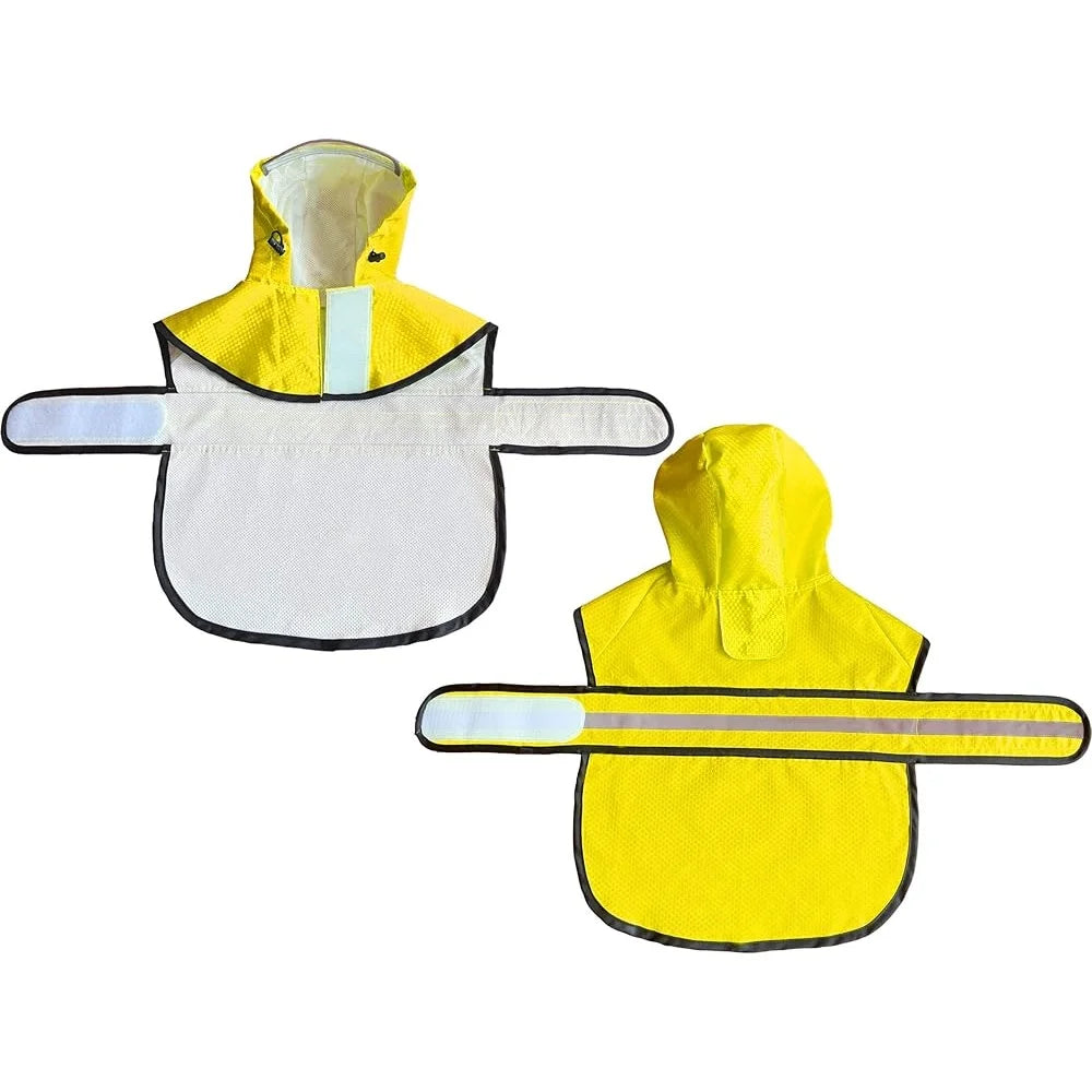 Dog Raincoat Waterproof Reflective Lightweight Hooded Adjustable Nylon for Dogs