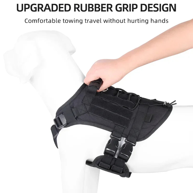Adjustable Tactical Dog Harness for Medium Large Dogs