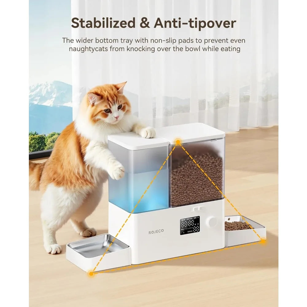 Automatic Cat Feeder and Water Dispenser 2-in-1 Solution
