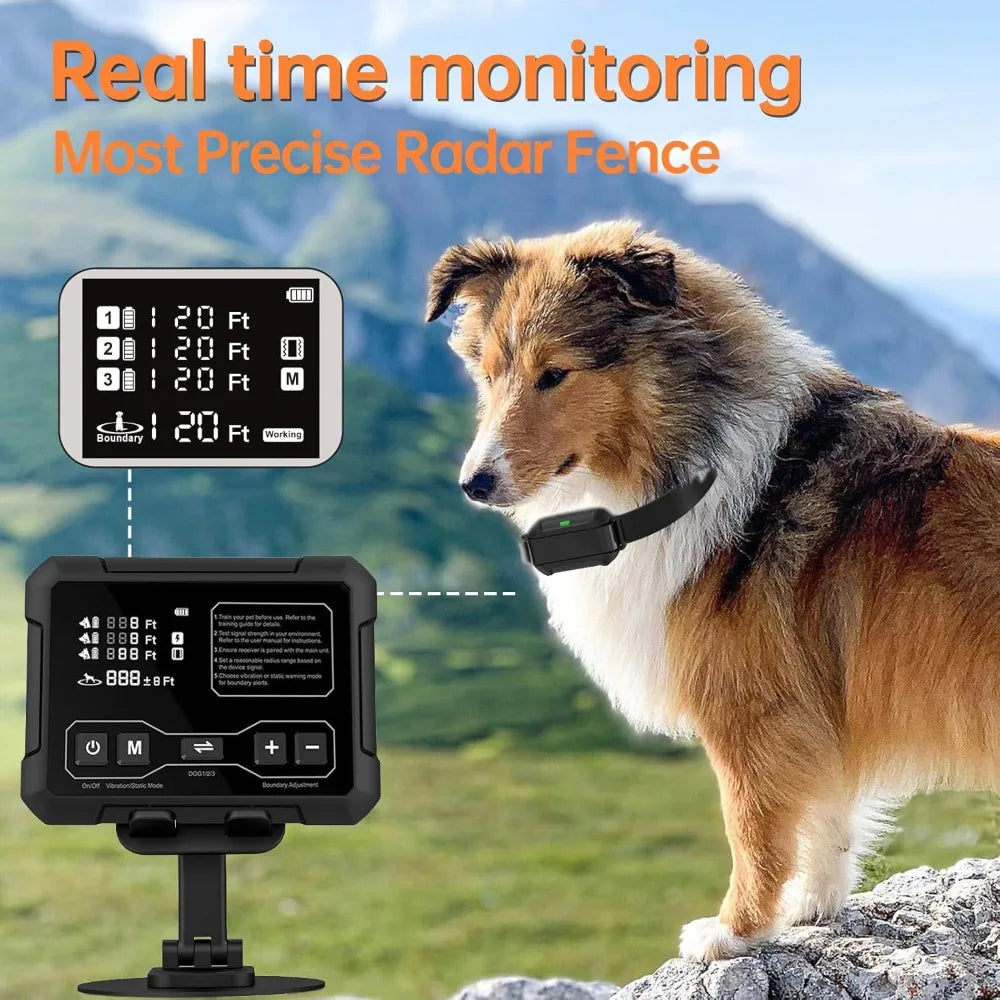 Wireless Dog Fence System for Indoor and Outdoor Use with Advanced Radar Technology