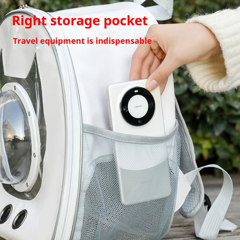 Space Capsule Pet Backpack with 360 Degree View for Cats
