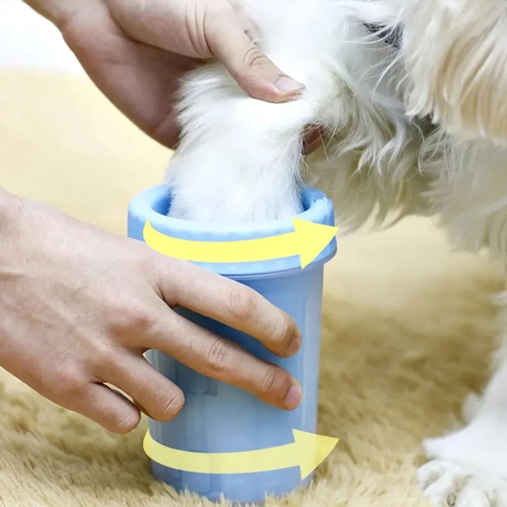Portable Dog Paw Washer with Stainless Steel and Rubber Materials