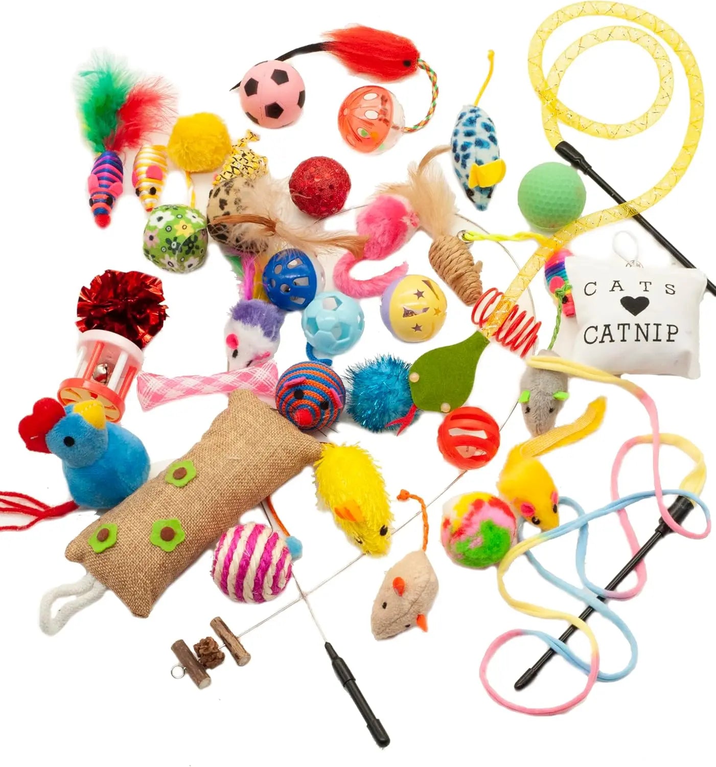 Fashionable Cat Toys 20 Piece Set for Playful Felines