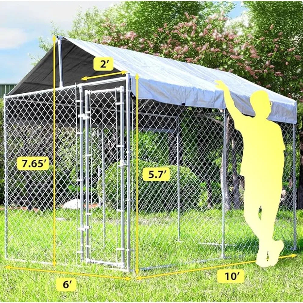 Large Dog Playpen Outdoor Heavy Duty Metal Dog Kennel
