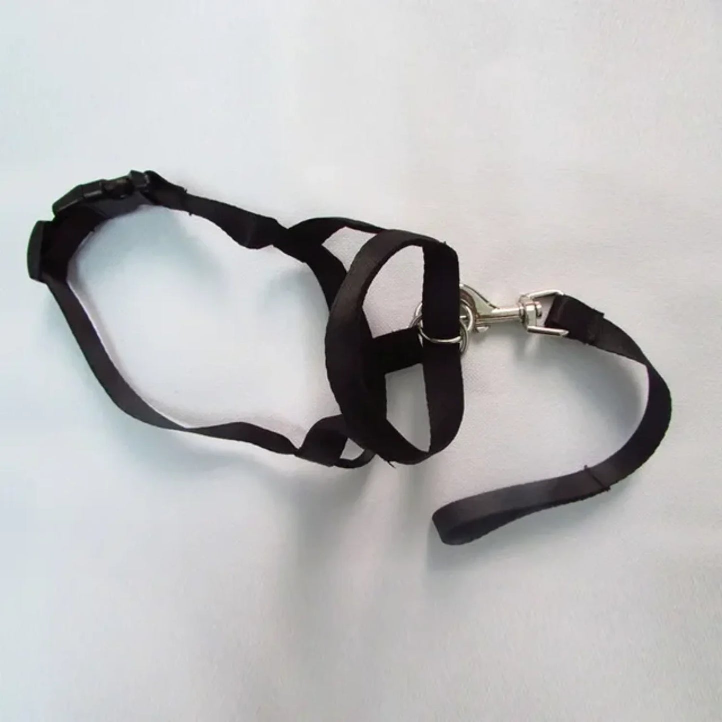 Adjustable Nylon Dog Muzzle Training Collar with Leash
