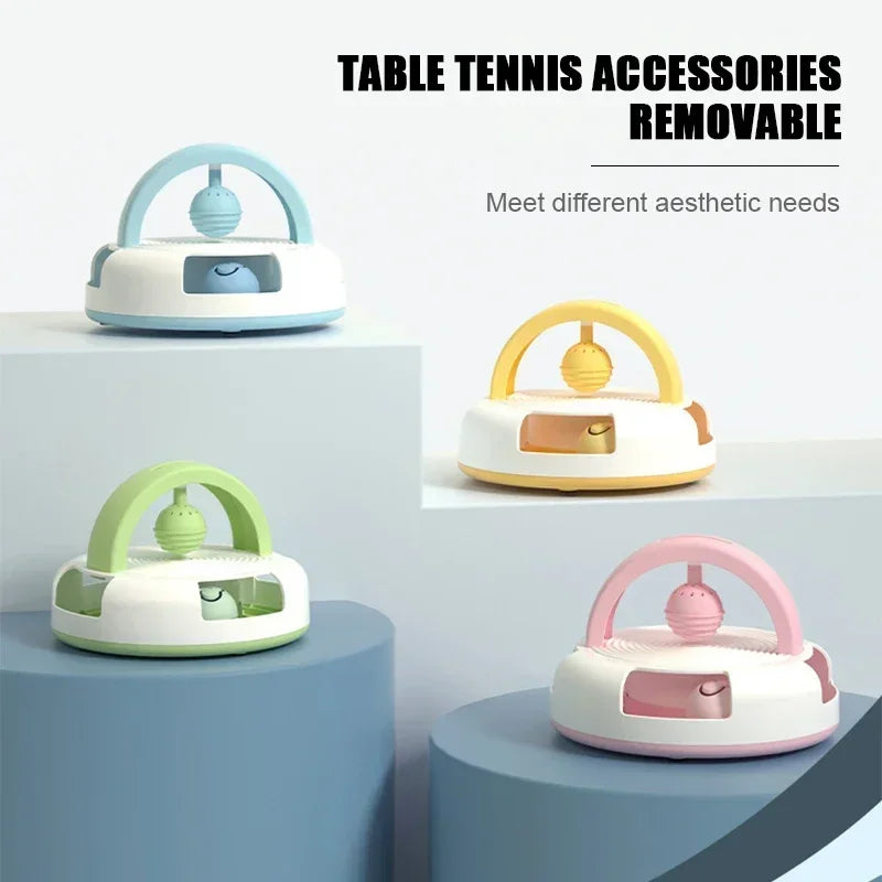 Gravity Table Tennis Cat Toy with Catnip Ball for Self-Stimulation