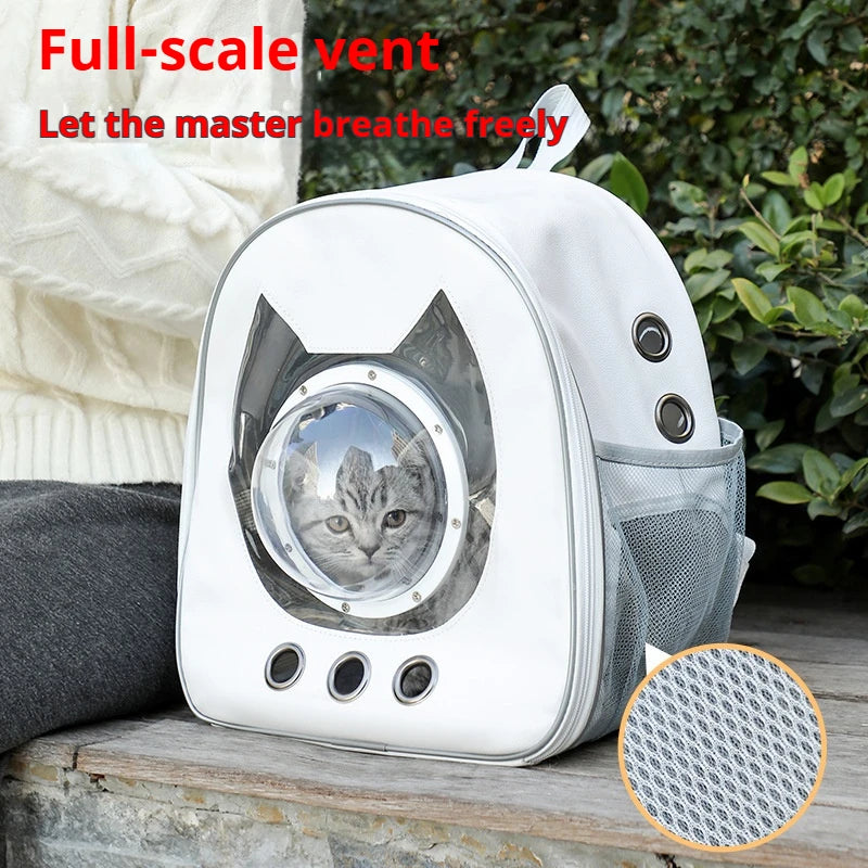 Space Capsule Pet Backpack with 360 Degree View for Cats