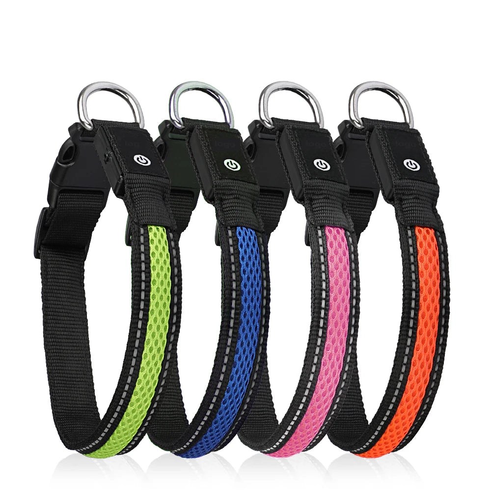 LED Dog Collar Luminous Safety Stylish Flashing Glow