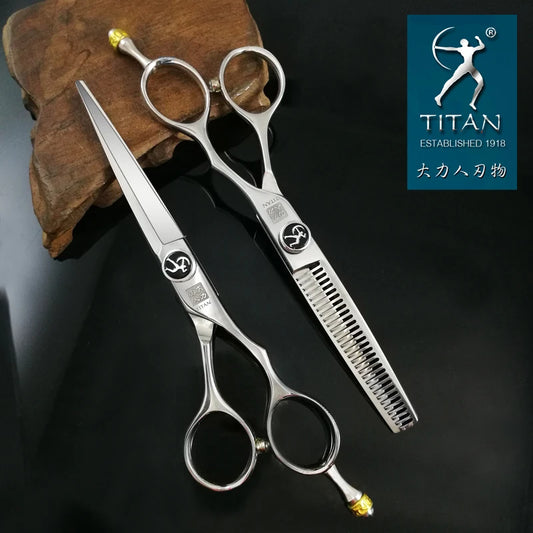 Titan Professional Hair Scissors 5.5 Inch and 6 Inch Thinning Scissors Japan 440C Stainless Steel