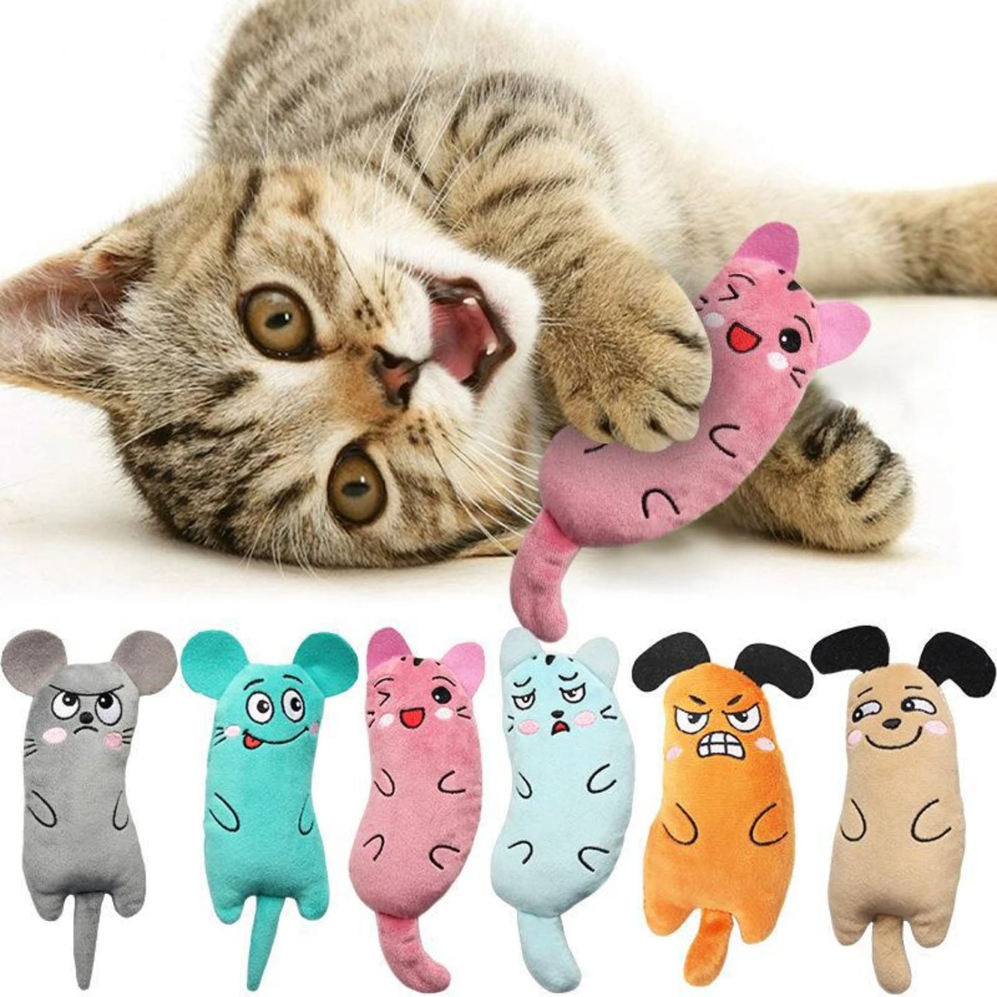 Interactive Mini Plush Cat Toy