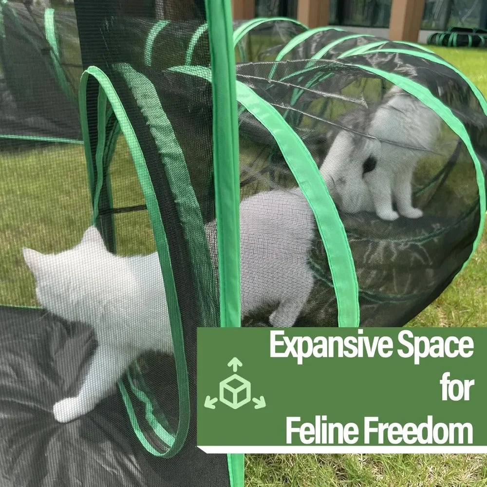 Outdoor Cat Play Tents and Tunnels 6 in 1 Cat Activity Set