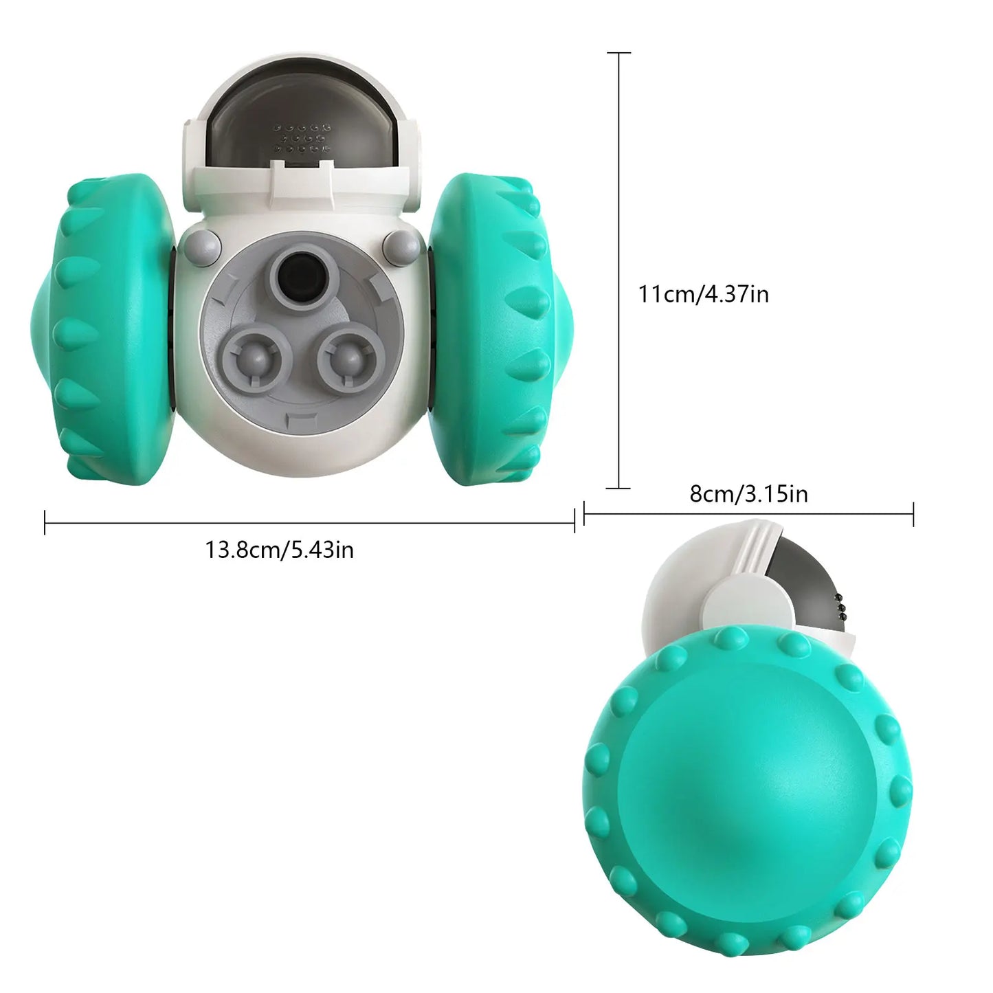 Pet Toy with 360 Degree Rotating Design and Food Dispensing