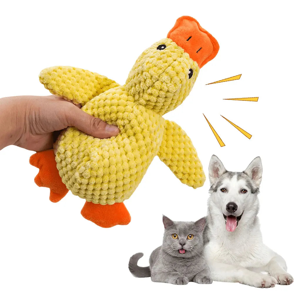 Duck Pet Dog Plush Toy Quacking Sound