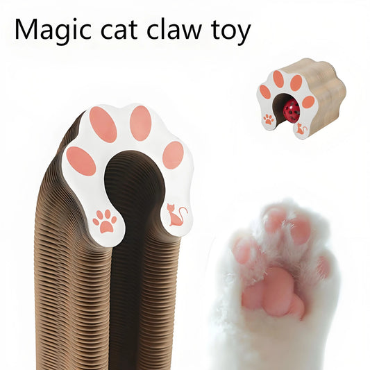 Cat Scratching Board with Bell Corrugated Paper Durable Safe Toy
