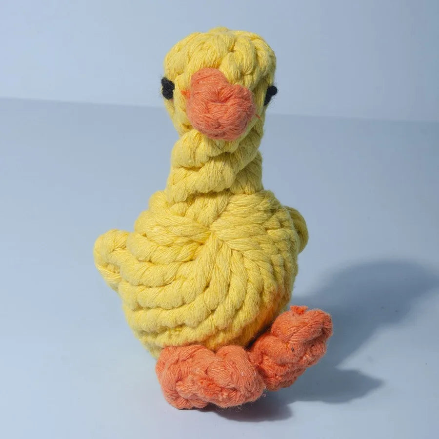 Duck Shaped Pet Knot Toy for Dogs and Cats