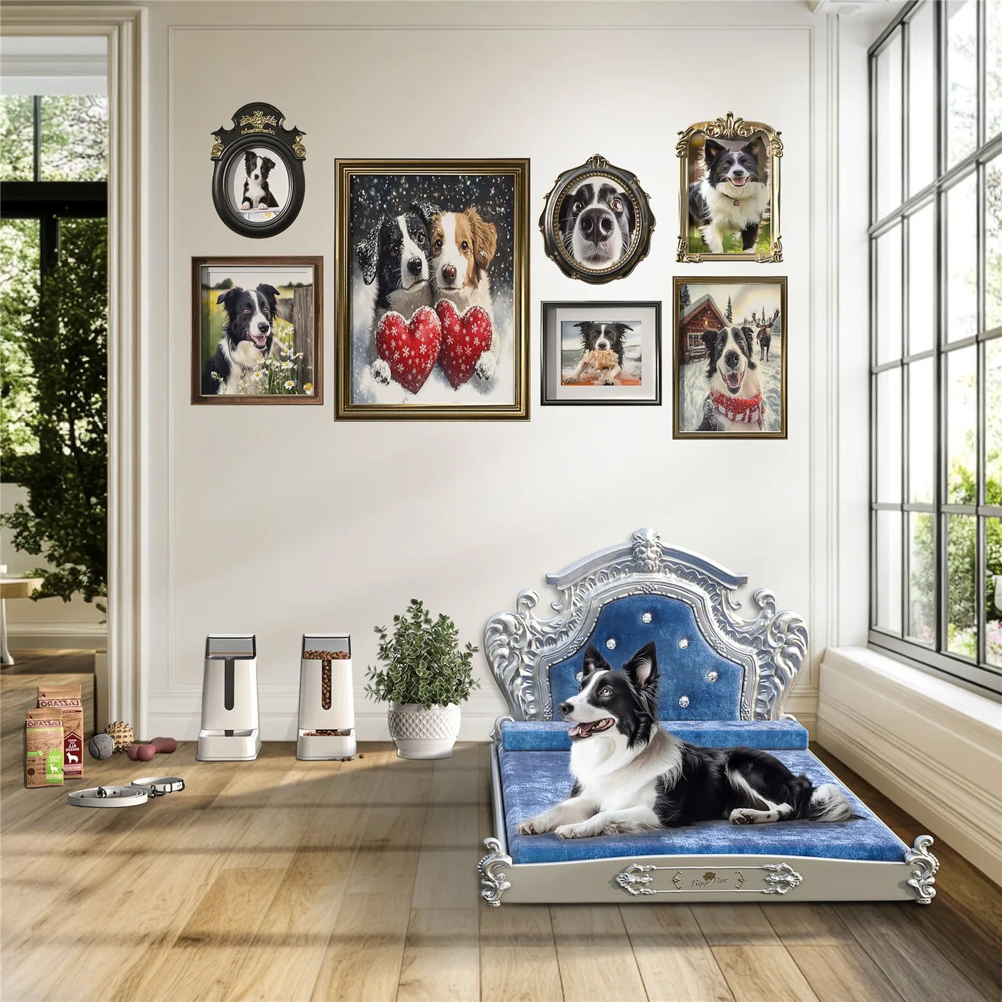 Luxury Pet Bed with Headboard