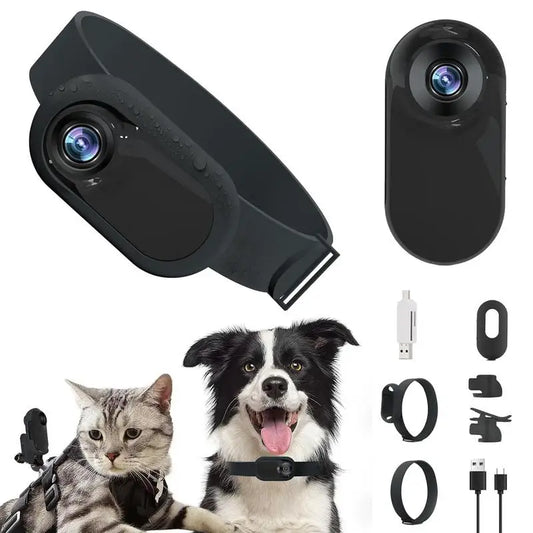 Pet Collar Camera  With Screen Video Recording