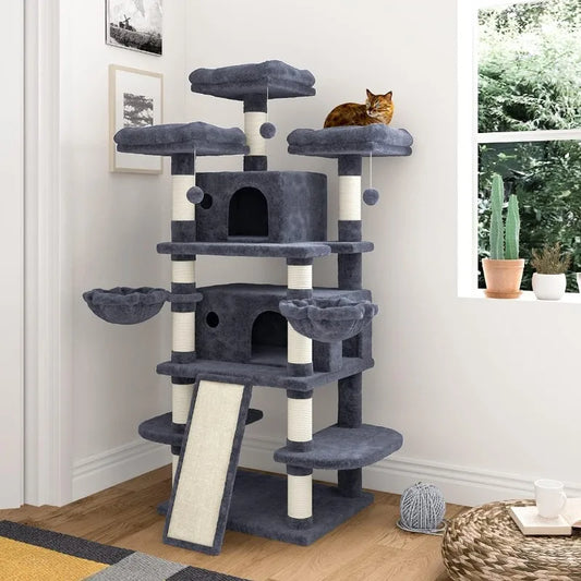 Multi-Level Large Cat Tree Tower with Cat Condo