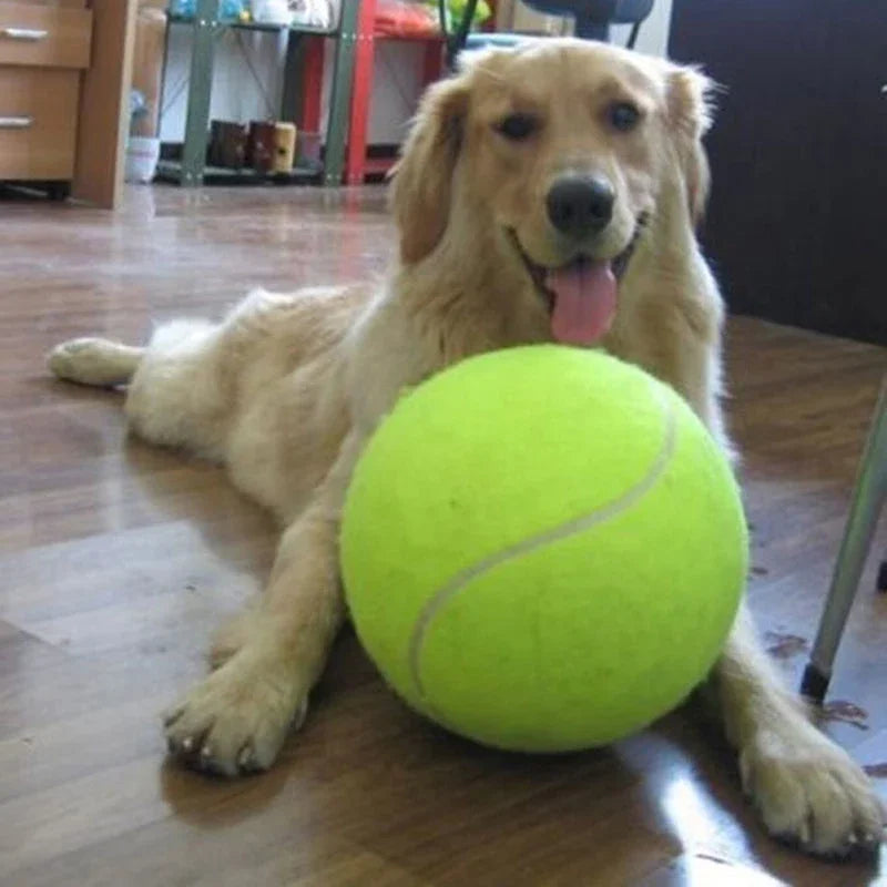 9.5 Inch Giant Inflatable Tennis Ball For Dogs Interactive Chewing Toy