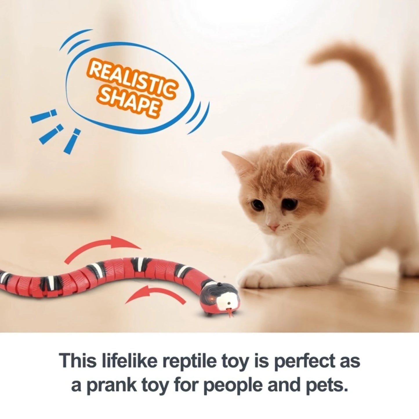 Rechargeable USB Interactive Snake Toy for Cats