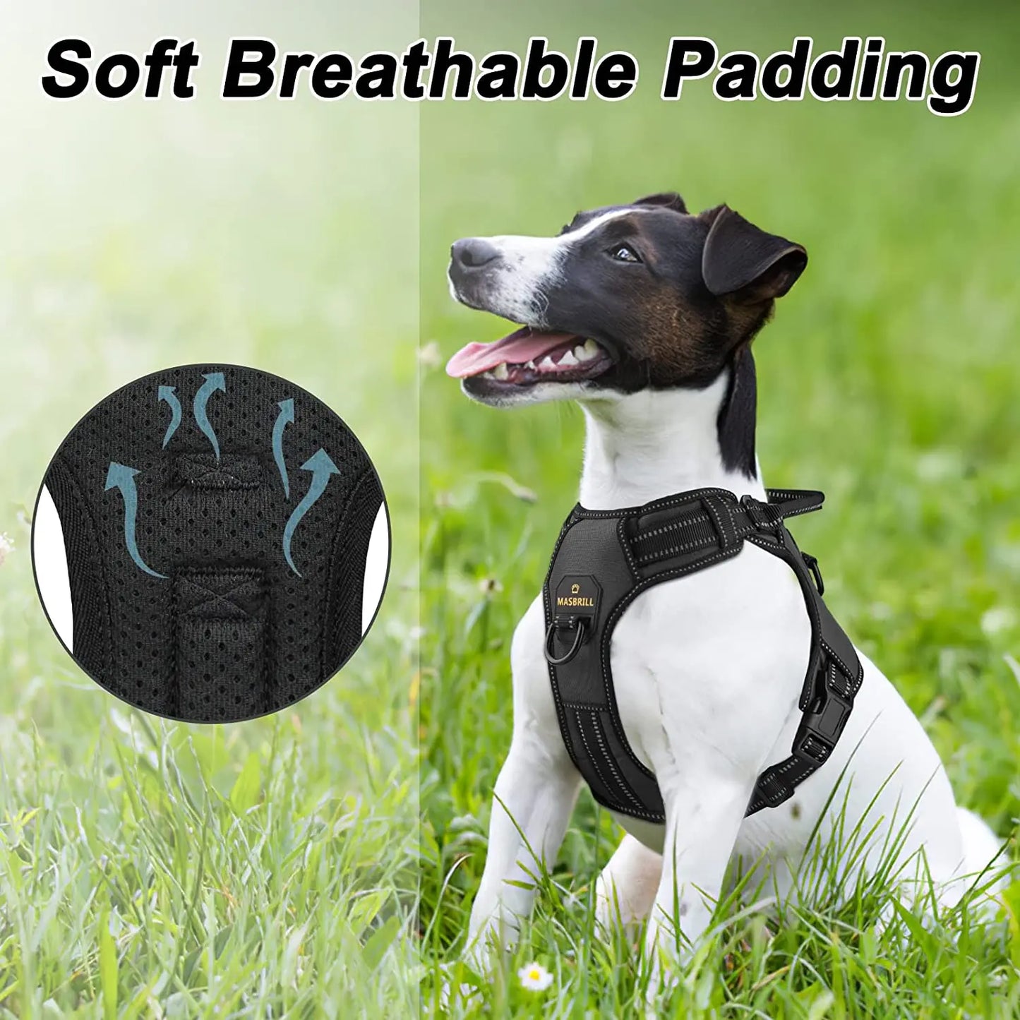 Pet Harness Vest No Pull Breathable Reflective