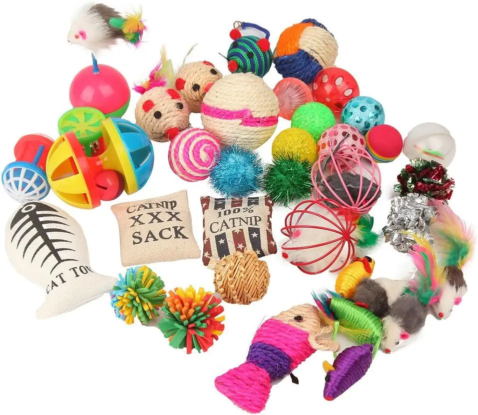 Fashionable Cat Toys 20 Piece Set for Playful Felines